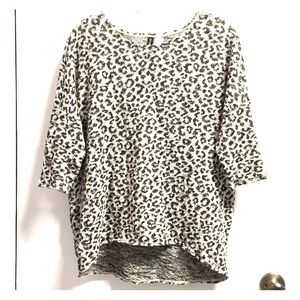 Animal Print Hi-Lo Sweater